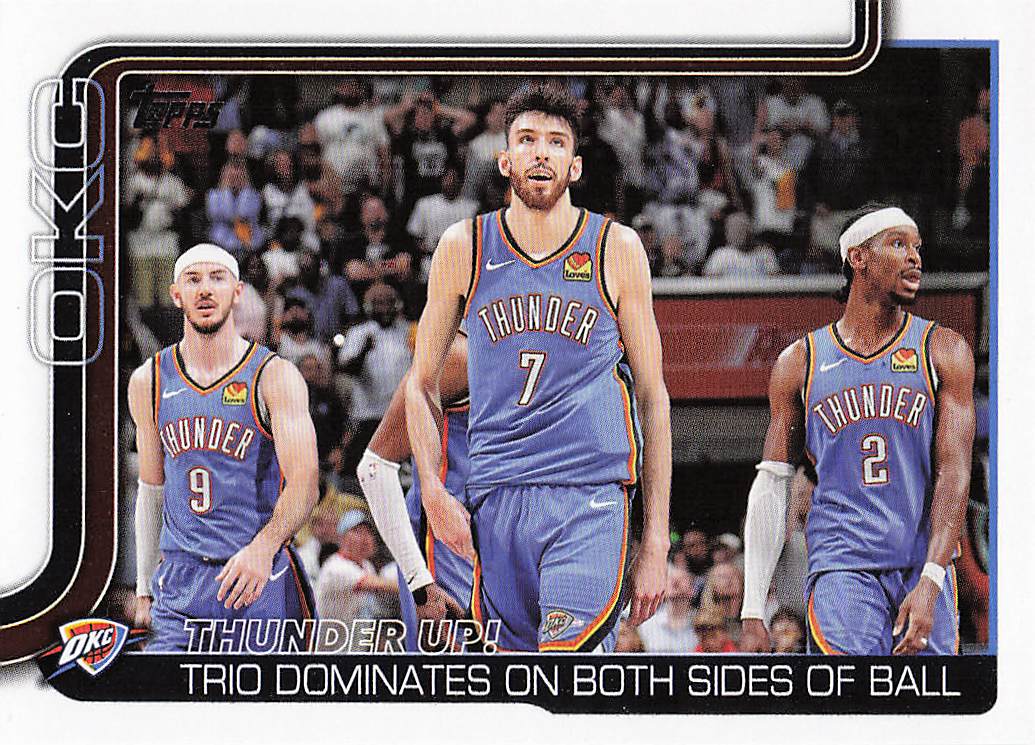 2025-26 Topps Basketball Thunder Up!: Trio Dominates On Both Sides Of Ball #288