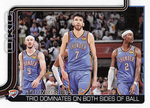 2025-26 Topps Basketball Thunder Up!: Trio Dominates On Both Sides Of Ball #288