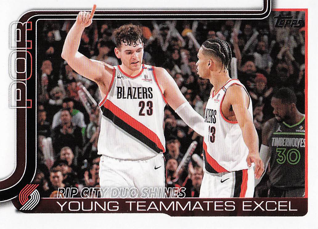 2025-26 Topps Basketball Rip City Duo Shines: Young Teammates Excel #289
