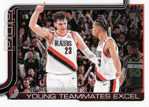2025-26 Topps Basketball Rip City Duo Shines: Young Teammates Excel #289
