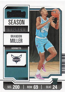 2023-24 Panini Contenders Season Ticket Retail Brandon Miller #24 RC