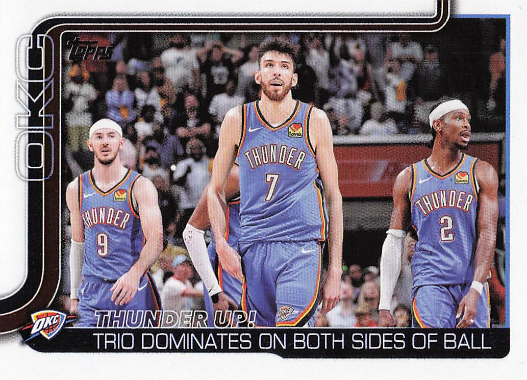 2025-26 Topps Basketball Thunder Up!: Trio Dominates On Both Sides Of Ball #288