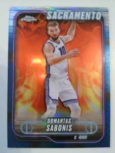 2024-25 Topps Chrome Basketball Blue Basketball Refractor Domantas Sabonis #153