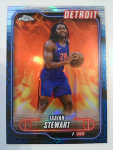 2024-25 Topps Chrome - Blue Refractor Basketball Isaiah Stewart #116