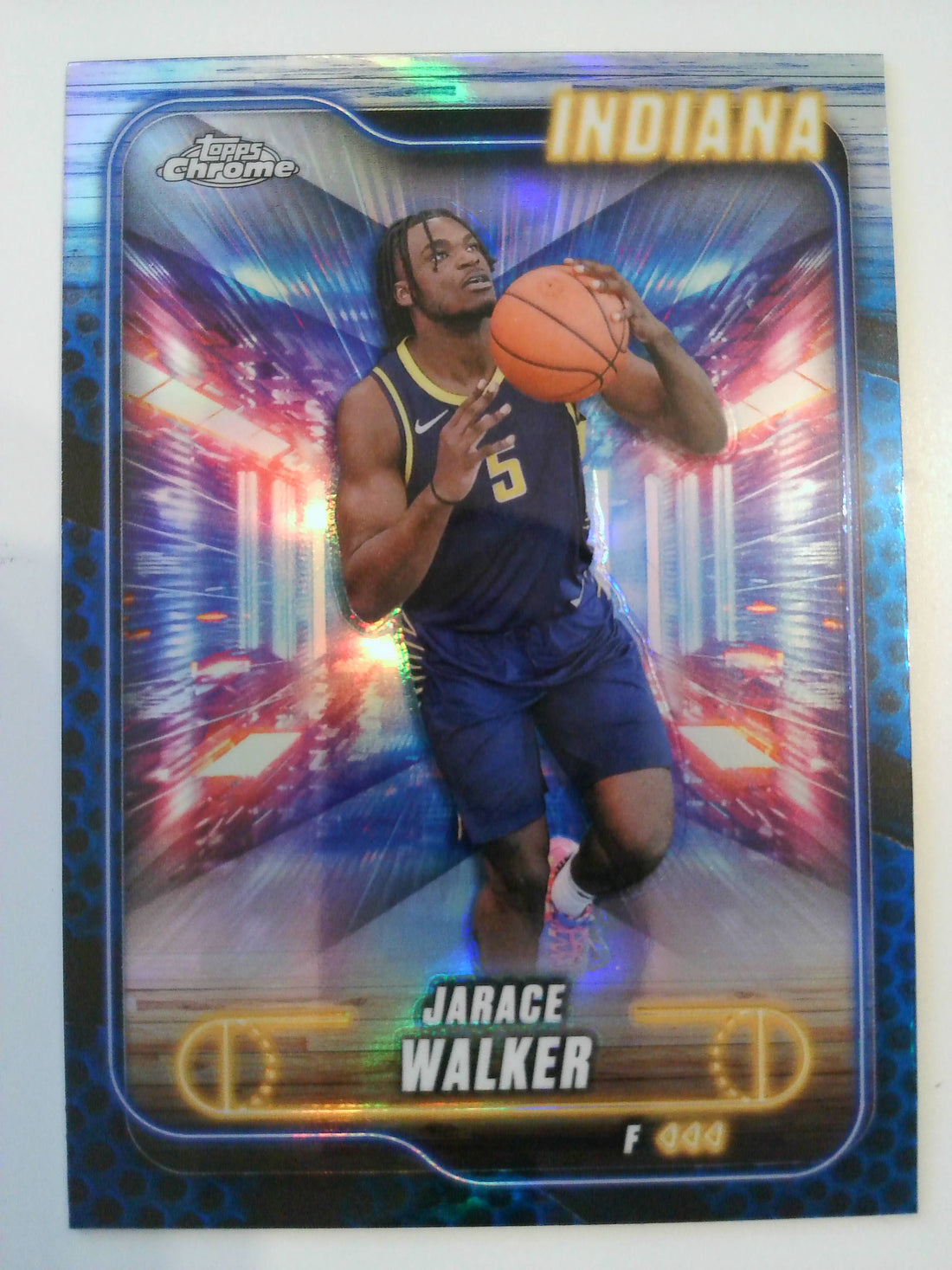 2024-25 Topps Chrome Basketball Blue Basketball Refractor Jarace Walker #80