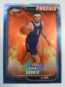 2024-25 Topps Chrome Basketball Blue Basketball Refractor Devin Booker #164