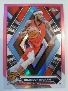 2023-24 Topps Chrome Basketball Pink Basketball Refractors Brandon Ingram #150