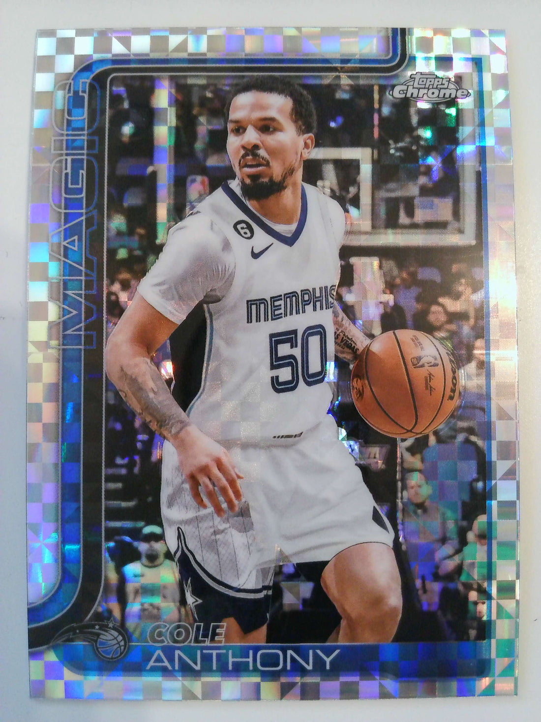 2025-26 Topps Chrome Basketball X-Fractor Cole Anthony #175