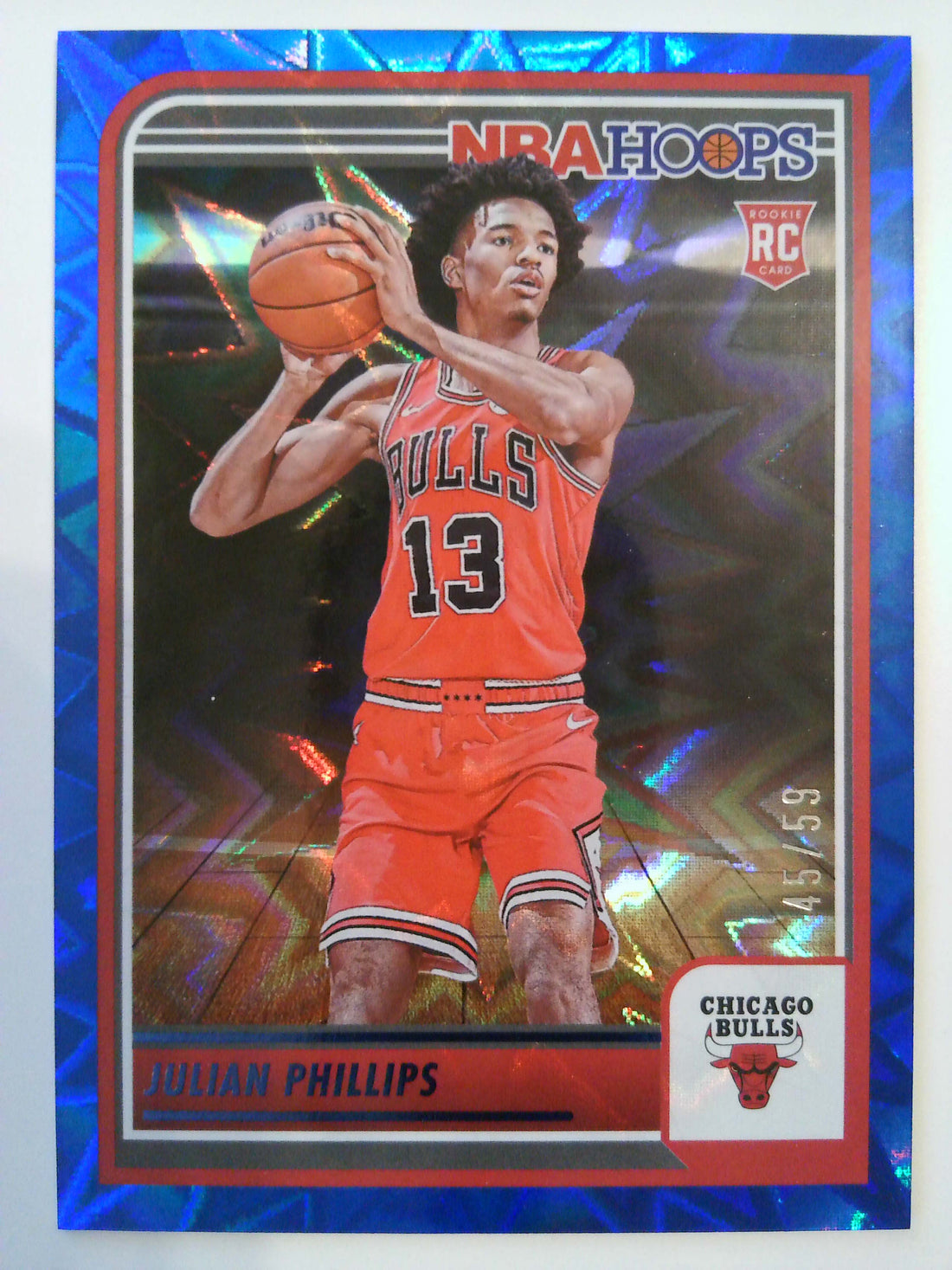 2023-24 Hoops Basketball Blue Explosion 45/59 Julian Phillips #256 Rookie