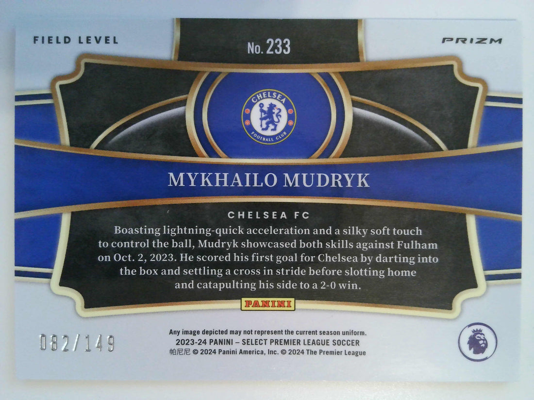 2023-24 Panini Select Premier League Red Wave 082/149 Mykhailo Mudryk #233