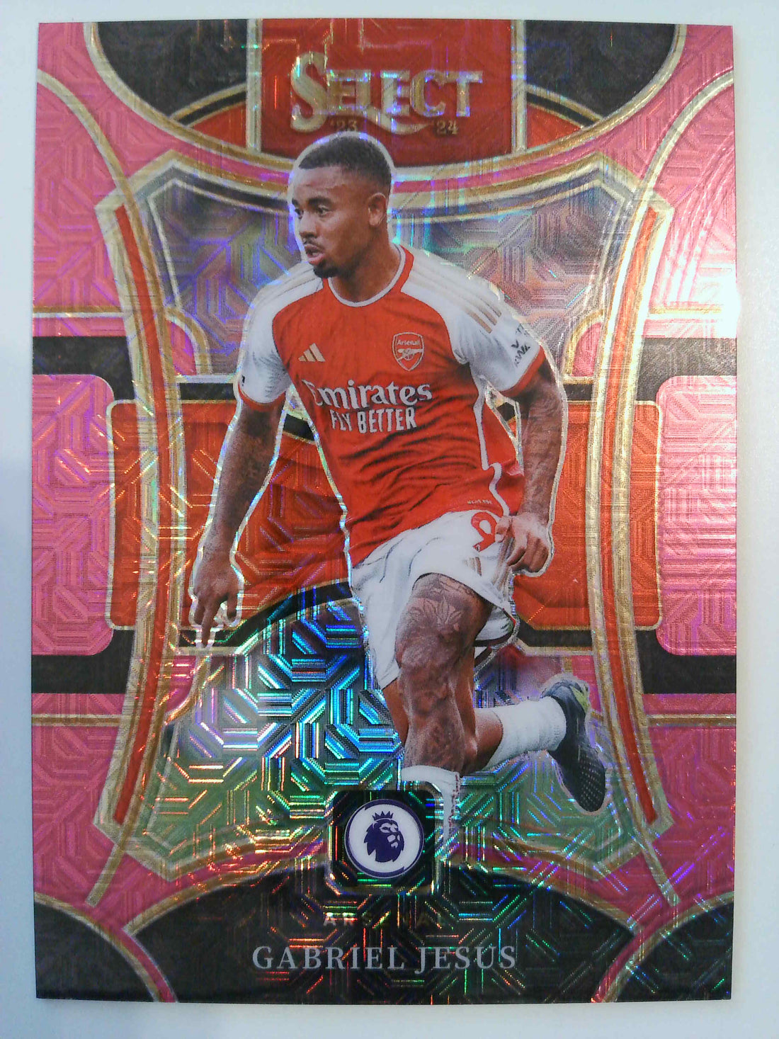 2023-24 Panini Select Premier League Pink Mojo 018/325 Gabriel Jesus #108