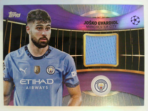 2024-25 Topps UCC Soccer Superstar Relics Purple 082/299 Joško Gvardiol #SR-GV