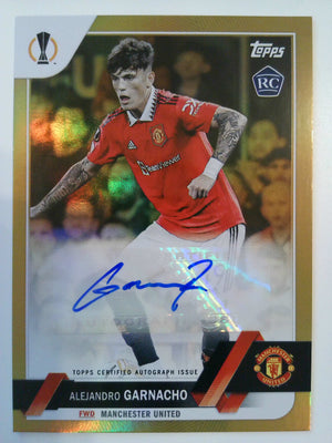 2022-23 Topps UCC Soccer Base Autographs Gold 19/50 Alejandro Garnacho #A-AG