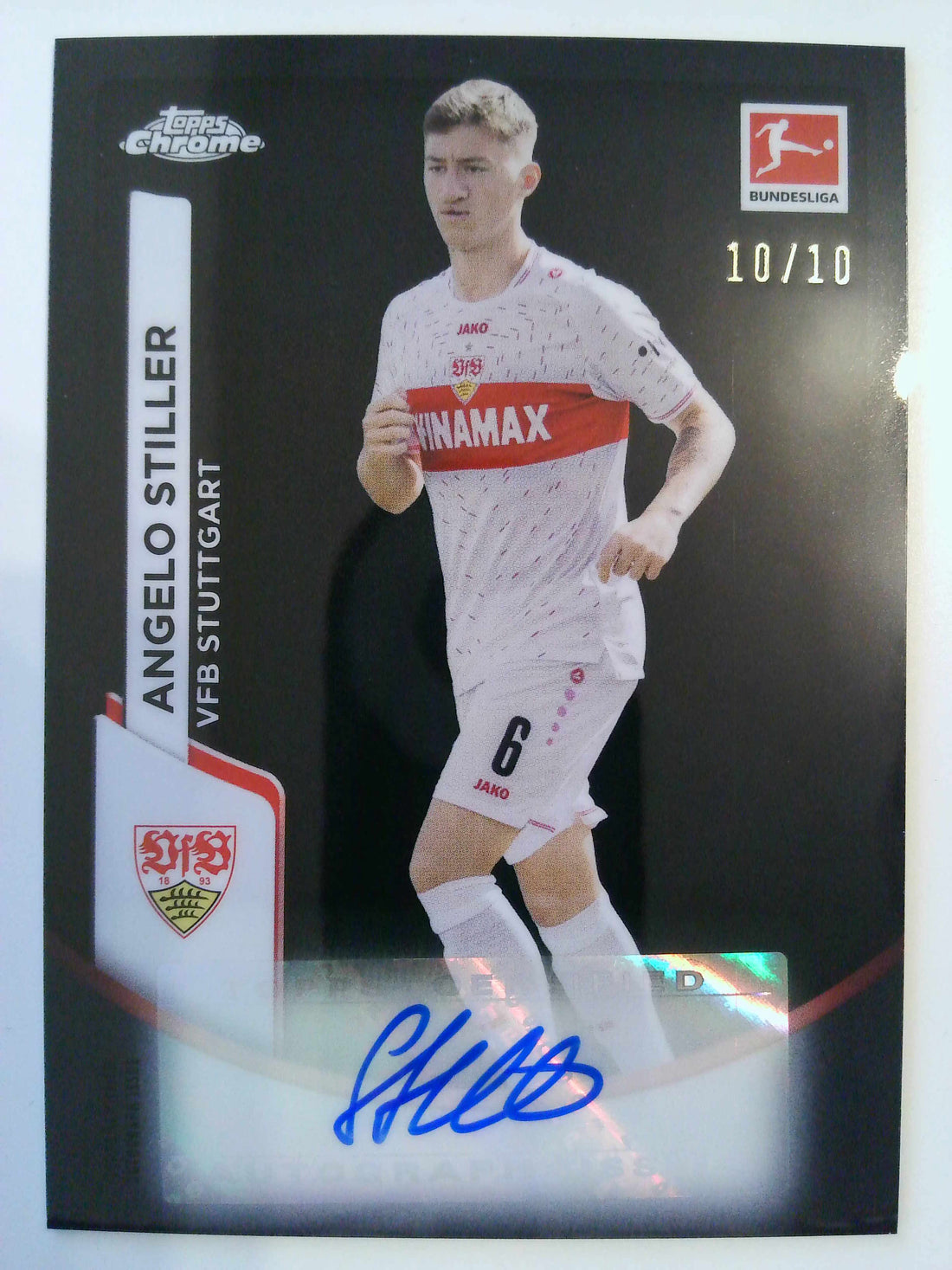 2023-24 Topps Chrome Bundesliga Autograph Black 10/10 Angelo Stiller #BCA-AS