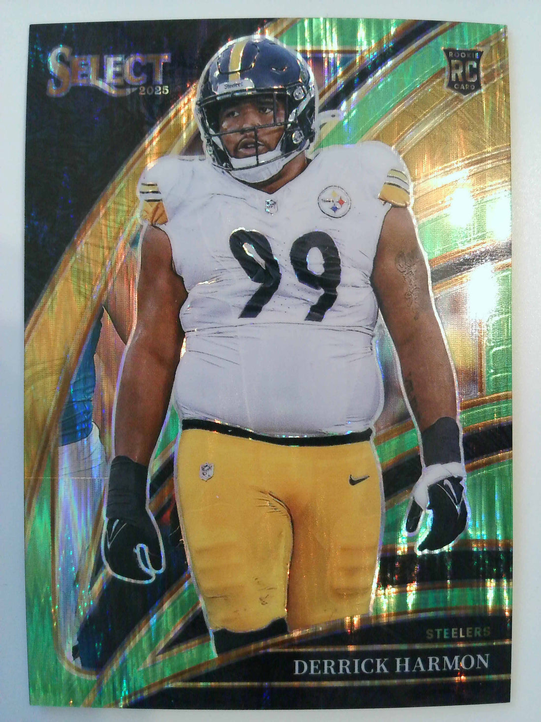 2025 Panini Select Football Neon Green Prizm Shock 349/699 Derrick Harmon #251