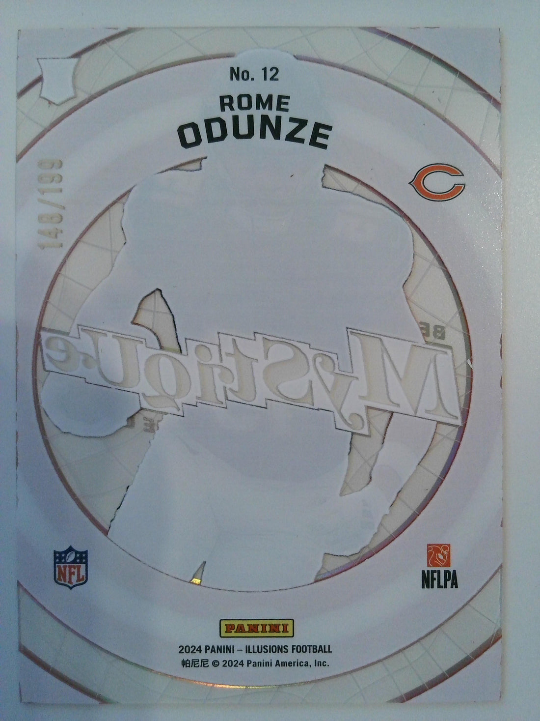 2024 Panini Illusions Football Mystique Red 148/199 Rome Odunze #12