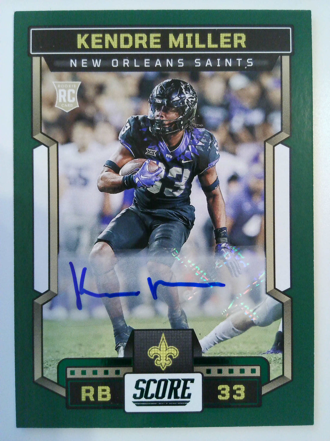 2023 Score Football Signatures Green Kendre Miller #321