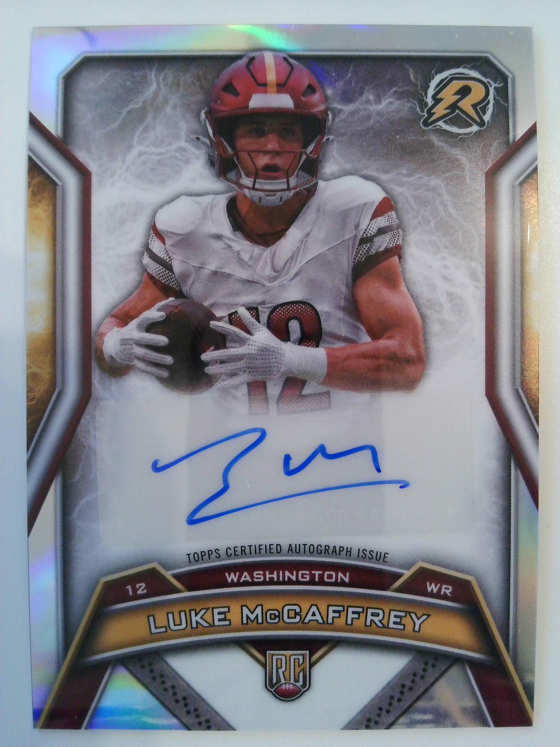 2024 Topps Resurgence Resurgence Rookie Signatures Luke McCaffrey #RRS-LMC