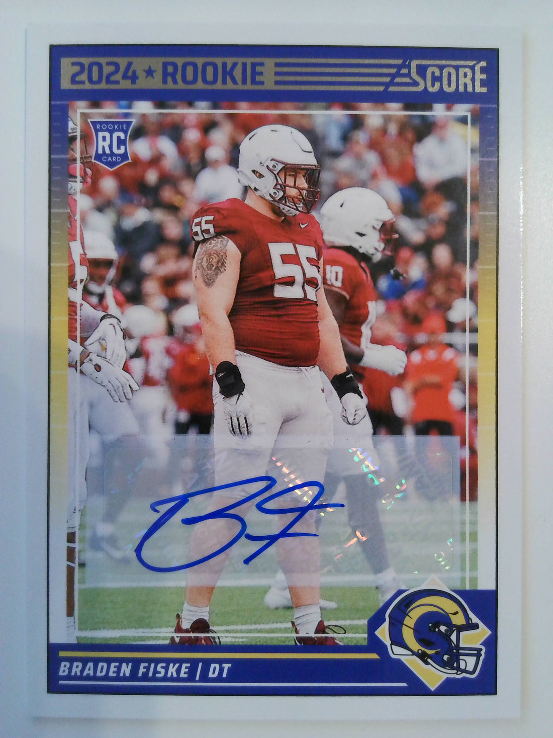 2024 Score Football Signatures Braden Fiske #325 Rookie
