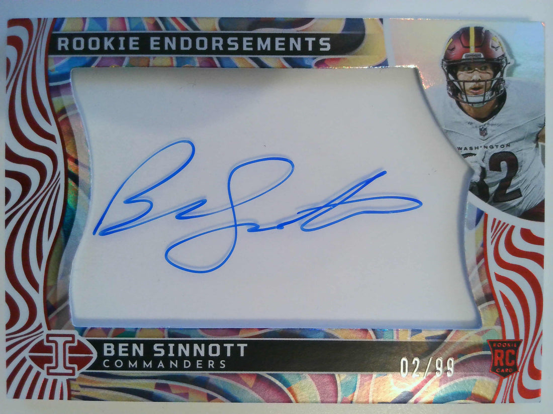 2024 Panini Illusions Rookie Endorsements Red 02/99 Ben Sinnott #RE-BST