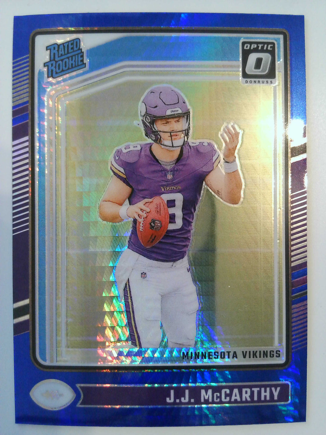 2024 Donruss Optic Football Blue Hyper J.J. McCarthy #235