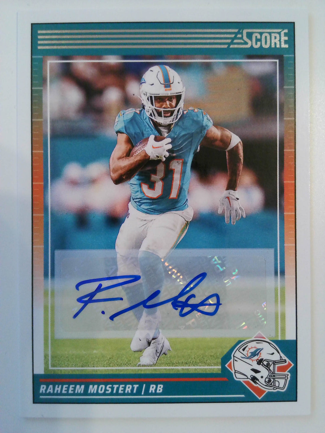 2024 Score Football Signatures Raheem Mostert #175