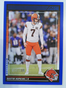 2024 Score Football Showcase 059/100 Dustin Hopkins #69