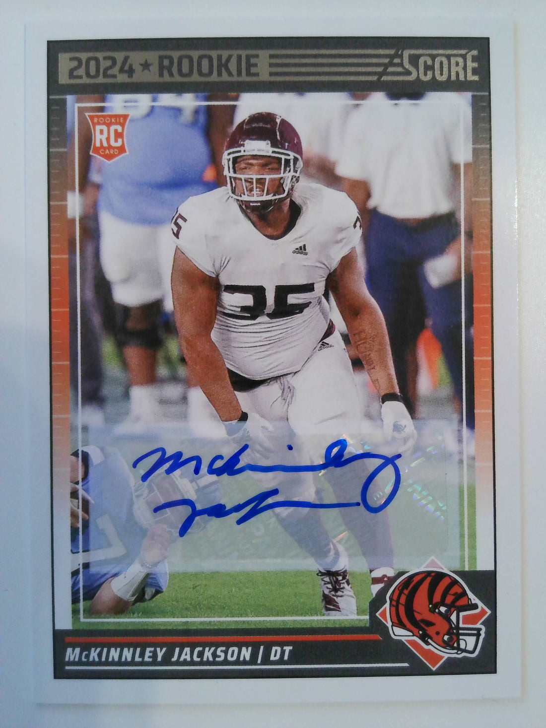 2024 Score Football Signatures McKinnley Jackson #398 Rookie