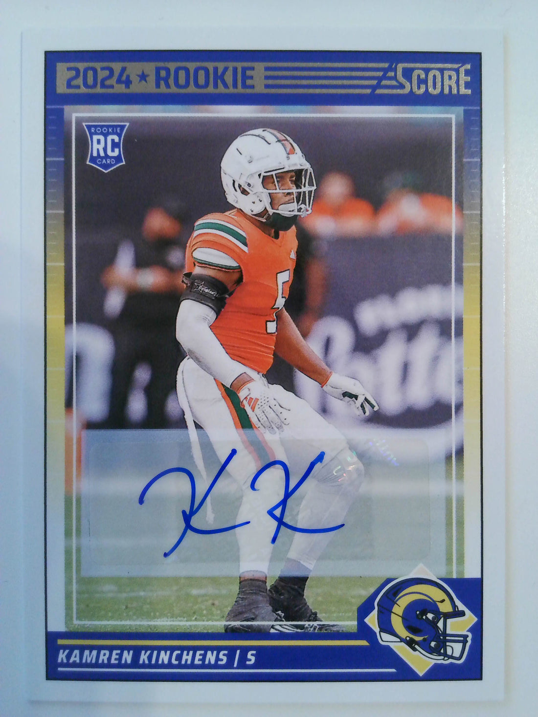 2024 Score Football Signatures Kamren Kinchens #348 Rookie