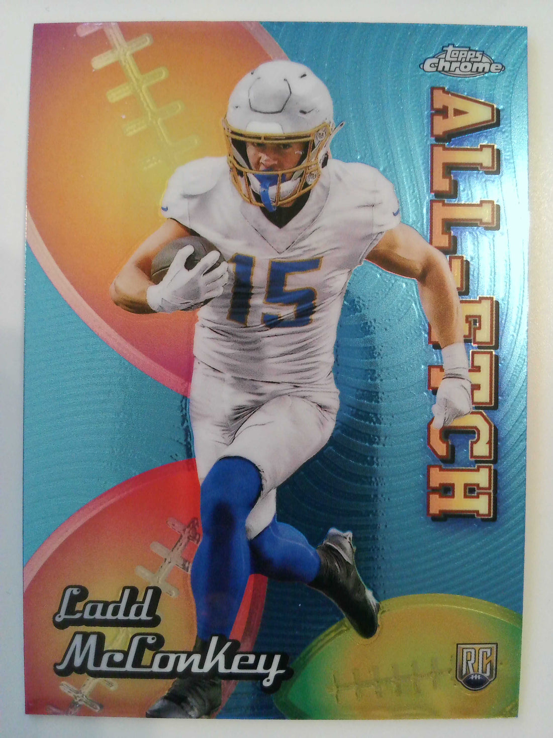 2024 Topps Chrome Football Chrome All-Etch Refractor Ladd McConkey #CAE-LM