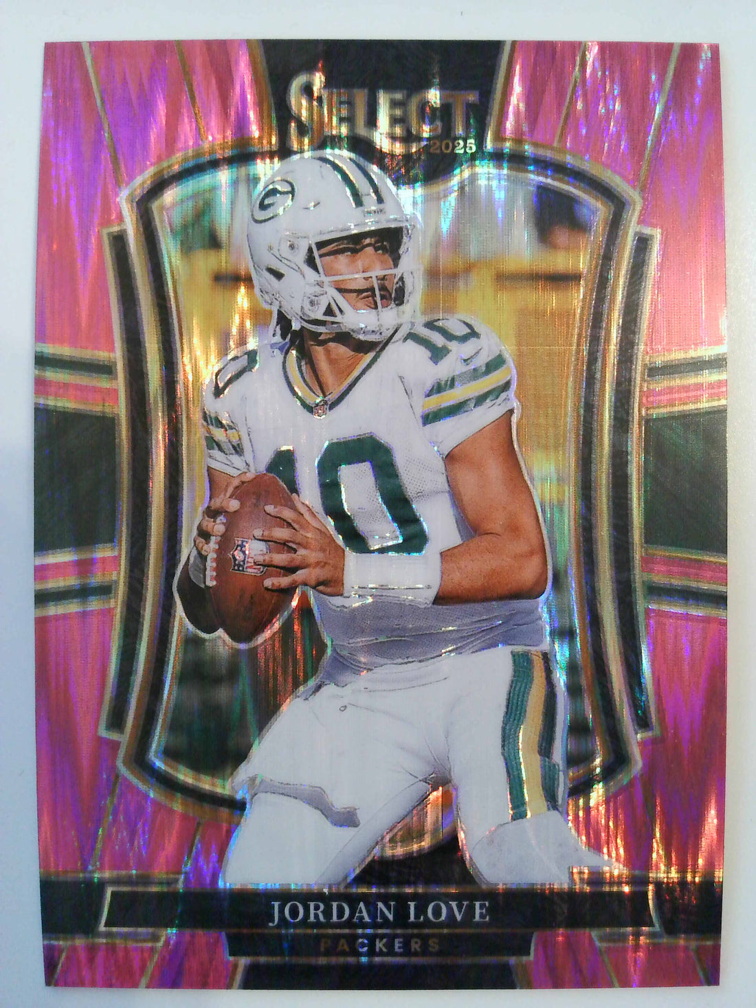 2025 Panini Select Football Pink Prizm Shock Jordan Love #168
