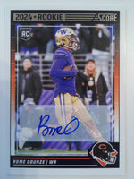 2024 Score Football Signatures Rome Odunze #309 Rookie
