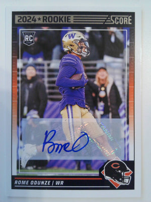 2024 Score Football Signatures Rome Odunze #309 Rookie