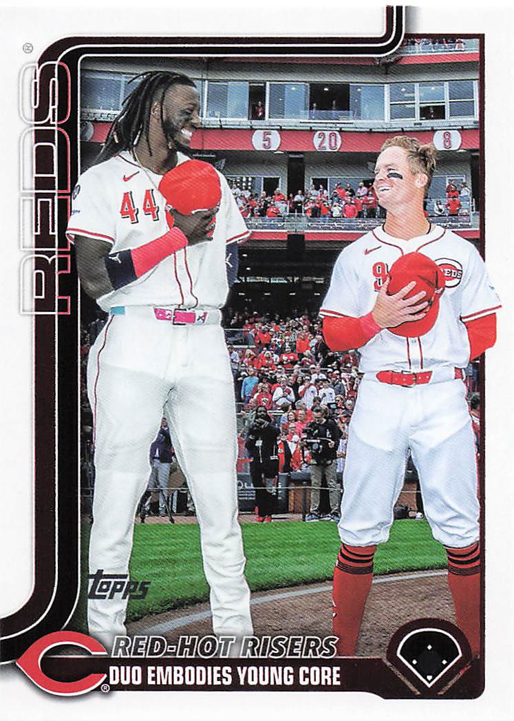 2025 Topps Update Baseball Red-Hot Risers (Elly De La Cruz / Matt McLain) #US331