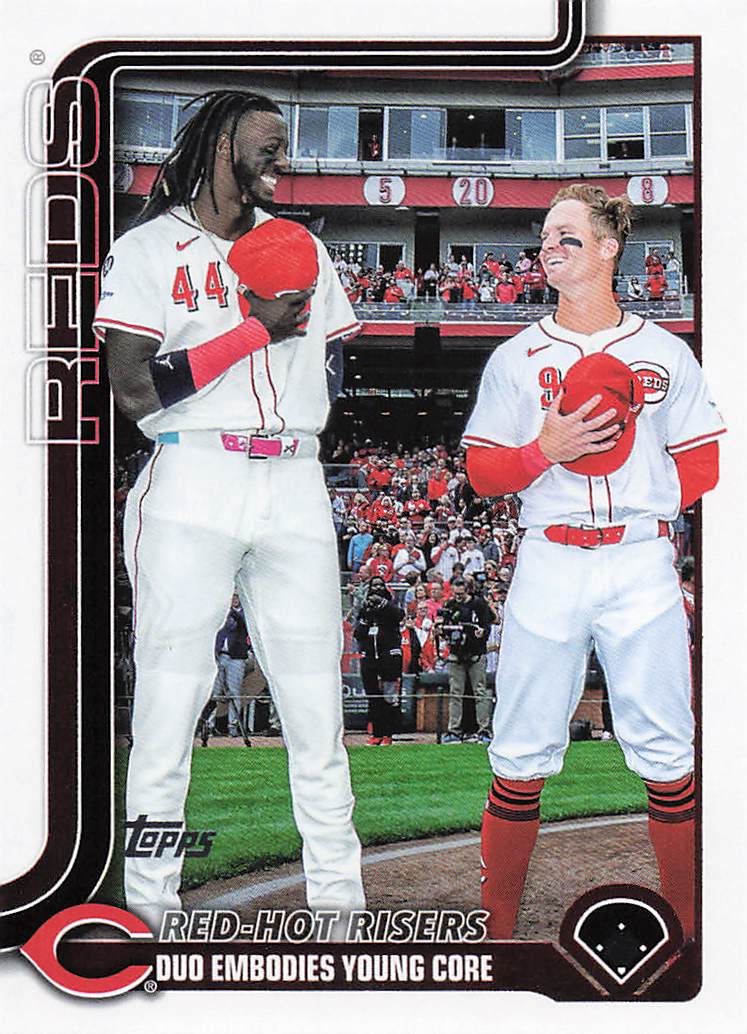 2025 Topps Update Baseball Red-Hot Risers (Elly De La Cruz / Matt McLain) #US331