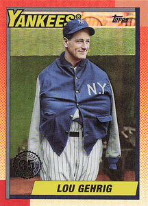 2025 Topps Update 1990 Topps Baseball 35th Anniversary Lou Gehrig #U90-14