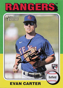 2024 Topps Heritage Baseball Evan Carter #170 Rookie