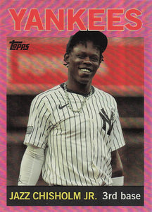 2025 Topps Archives Baseball Pink Foilboard Jazz Chisholm Jr. #65