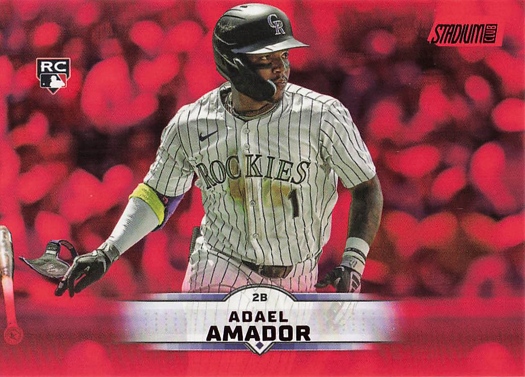 2025 Stadium Club Baseball Red Foil Adael Amador #41 Rookie