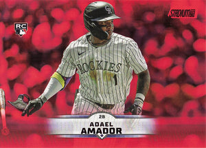 2025 Stadium Club Baseball Red Foil Adael Amador #41 Rookie