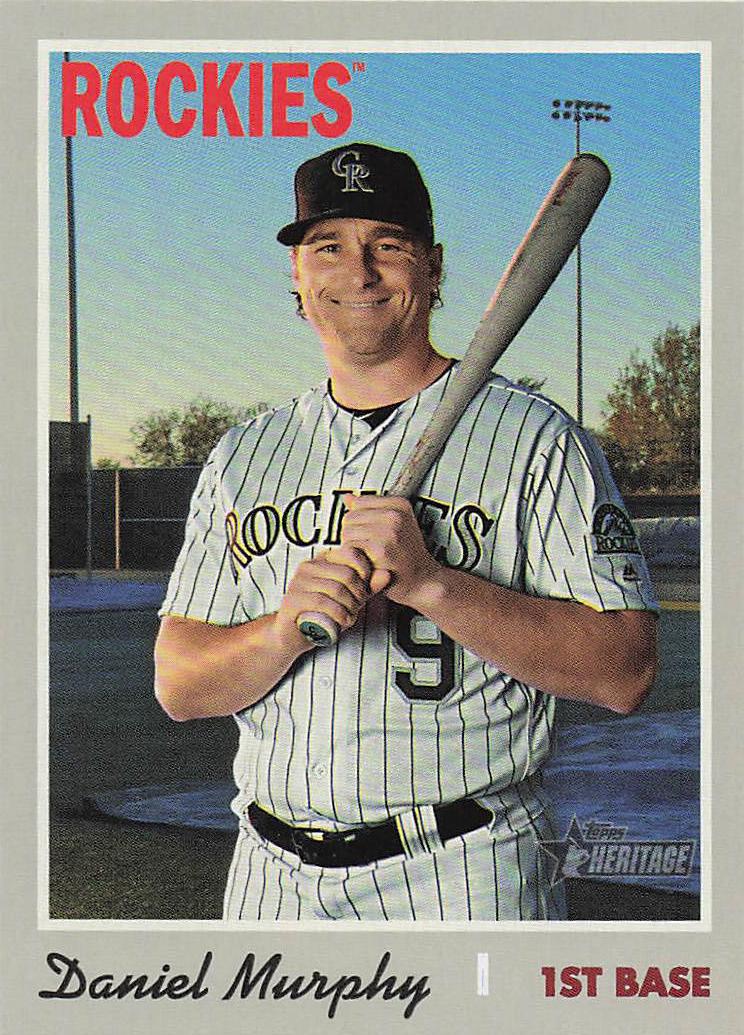 2019 Topps Heritage Baseball Daniel Murphy #544