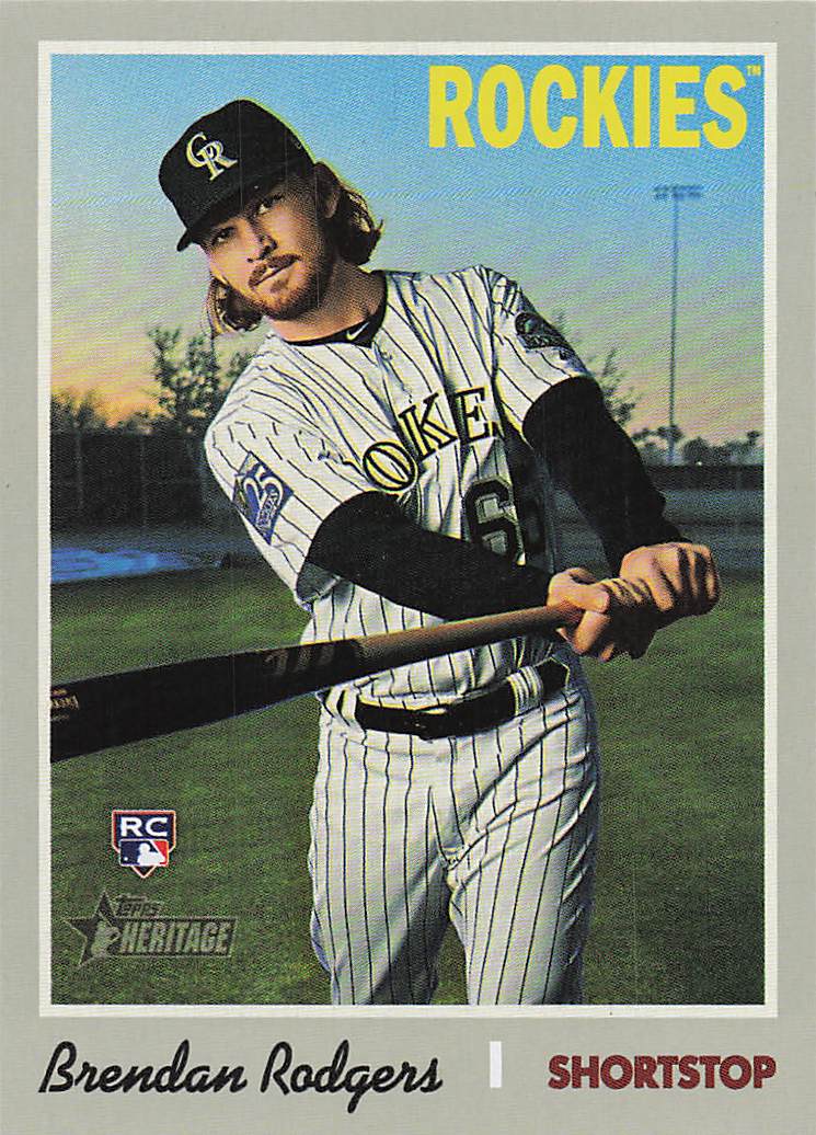2019 Topps Heritage Baseball Brendan Rodgers #508 Rookie