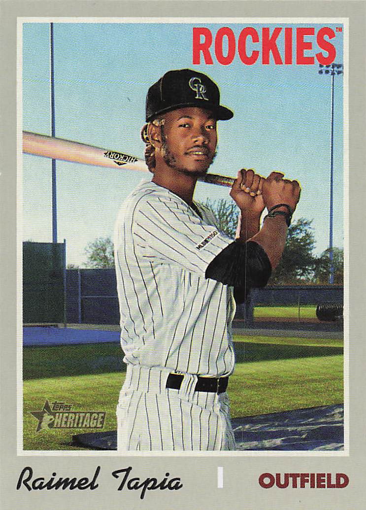 2019 Topps Heritage Baseball Raimel Tapia #695