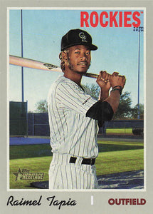 2019 Topps Heritage Baseball Raimel Tapia #695