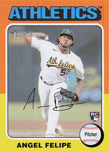 2024 Topps Heritage Baseball Angel Felipe #147 Rookie