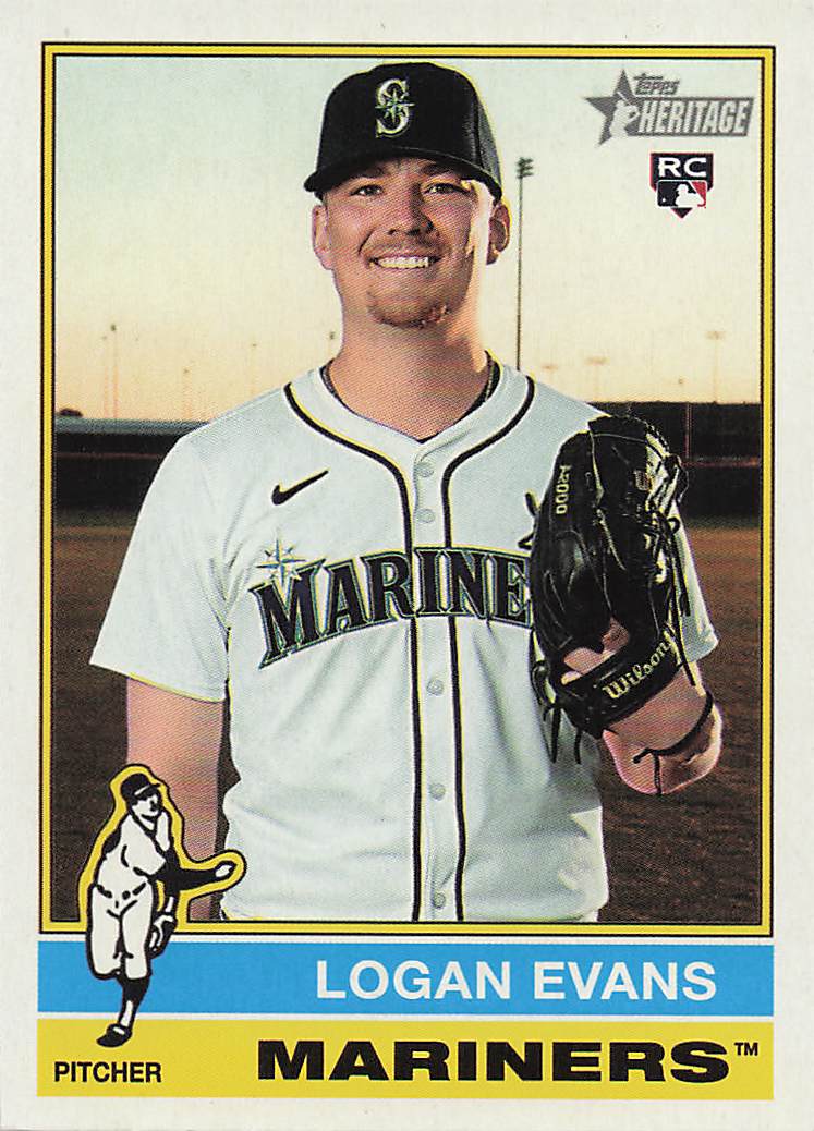 2025 Topps Heritage Baseball Logan Evans #556 Rookie