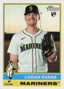 2025 Topps Heritage Baseball Logan Evans #556 Rookie
