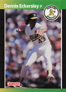 1989 Donruss Baseball Dennis Eckersley #67