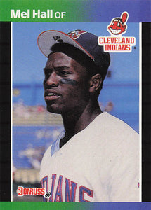 1989 Donruss Baseball Mel Hall #73b