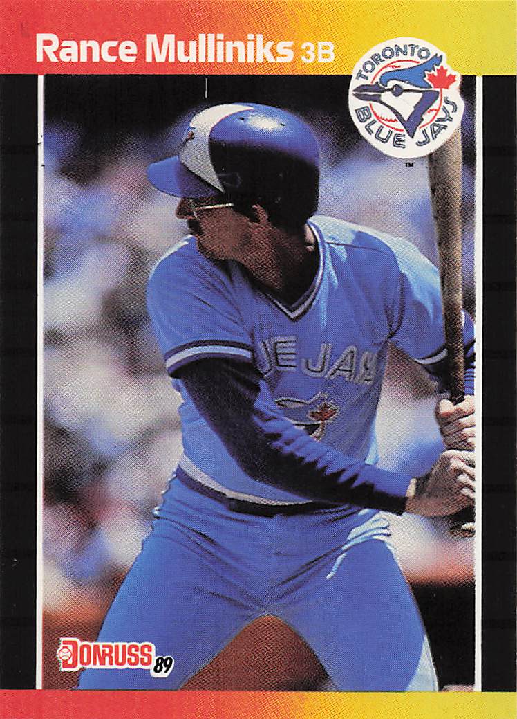 1989 Donruss Baseball Rance Mulliniks #87c